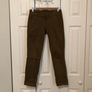 J Crew Olive / Brown Chino Pants